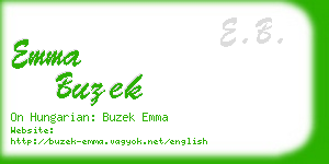 emma buzek business card